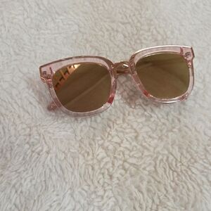 Pink Frame Sunglasses With Rose Gold Lens